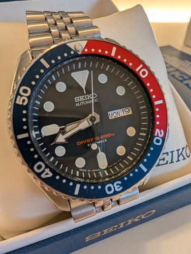 Seiko skx009j pepsi - diver, 200m